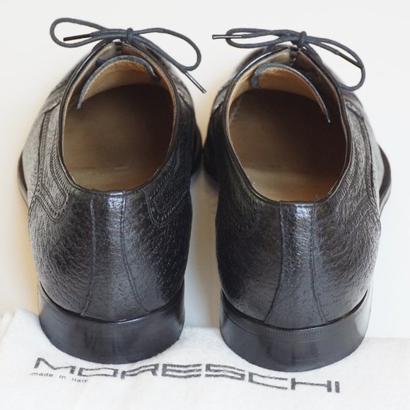 Black 10.5 Moreschi lace-up oxfords / wingtips main image 4
